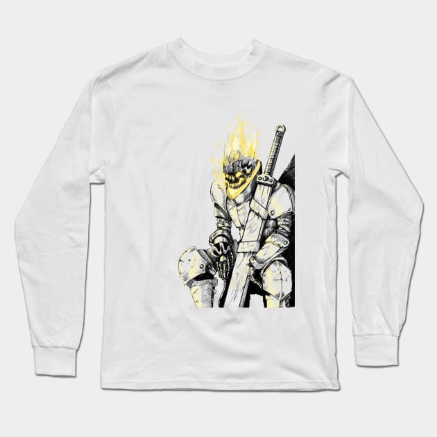 Skeletal Knight Long Sleeve T-Shirt by ds_designing